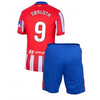 Fotballdrakt Barn Atletico Madrid Alexander Sorloth #9 Hjemmedraktsett 2024-25 Kortermet (+ Korte bukser)